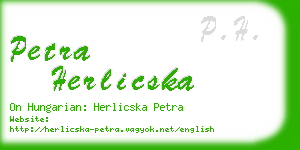 petra herlicska business card